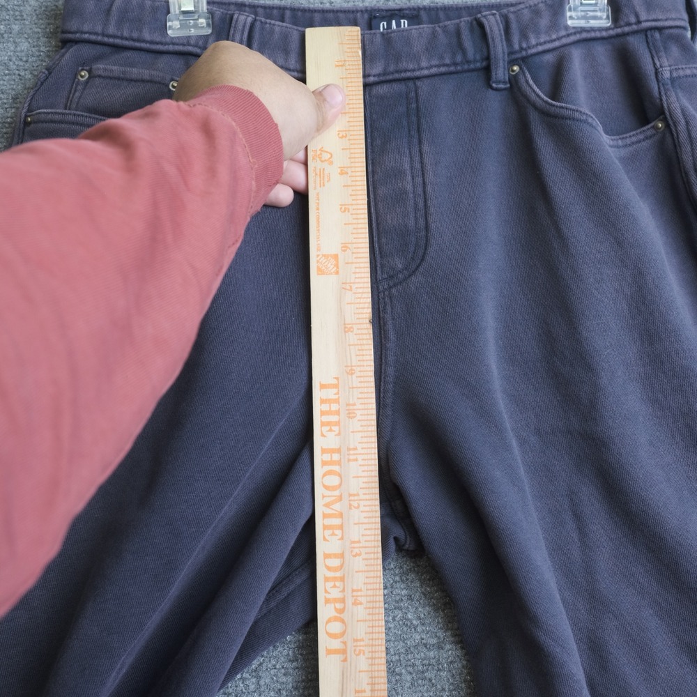GAP French Terry Barrel Pants Womens M Petite Tapestry Blue Relaxed Fit Casual - Picture 9 of 12